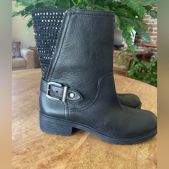 Gianni Bini Shoes - NWOT Gianni Bini Bling Sparkly Ankle Moto Black Boots